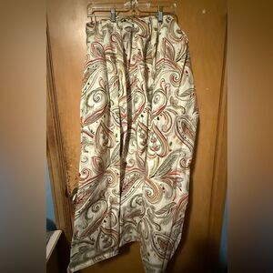 Damsel in this Dress Paisley Multicolor Tulip Skirt Drawstring Waist OSFM NWT